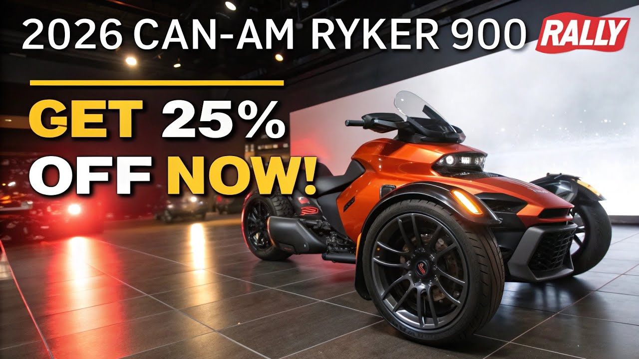 Can-Am Ryker 900 Rally Edition 2026 — уличный боец ​​на трёх колёсах!»