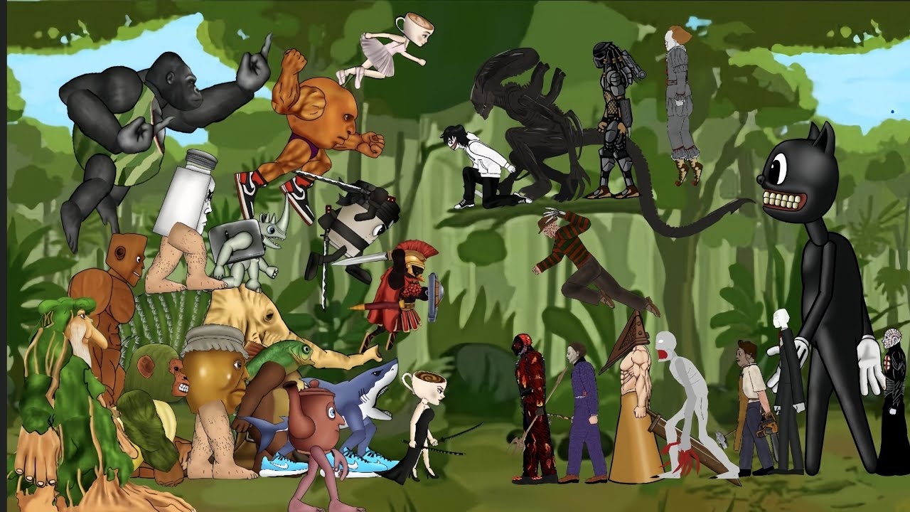 Dead Battle: Italian Brainrots VS Legenda Horor Dunia! Drawing Cartoon 2