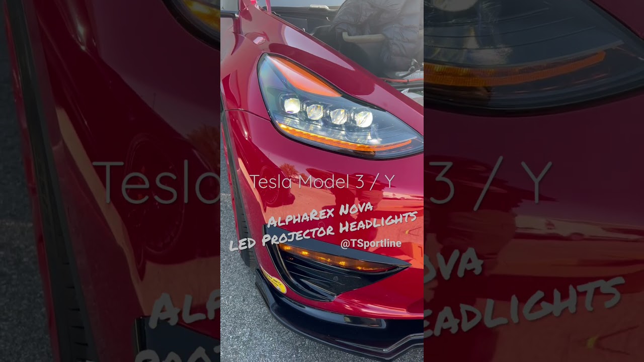 New AlphaRex NOVA LED Projector Headlights for Tesla Model 3 / Y 