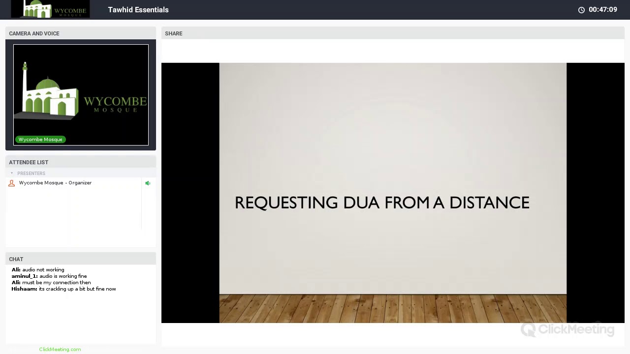 Lecture 2g   Requesting dua from the Prophet from a distance