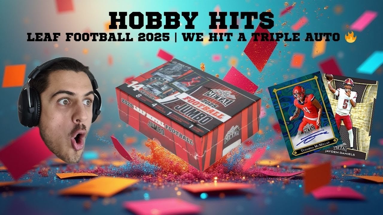 Hobby Hits - Leaf Metal Football Jumbo 2025 | WE HIT A TRIPLE AUTO🔥