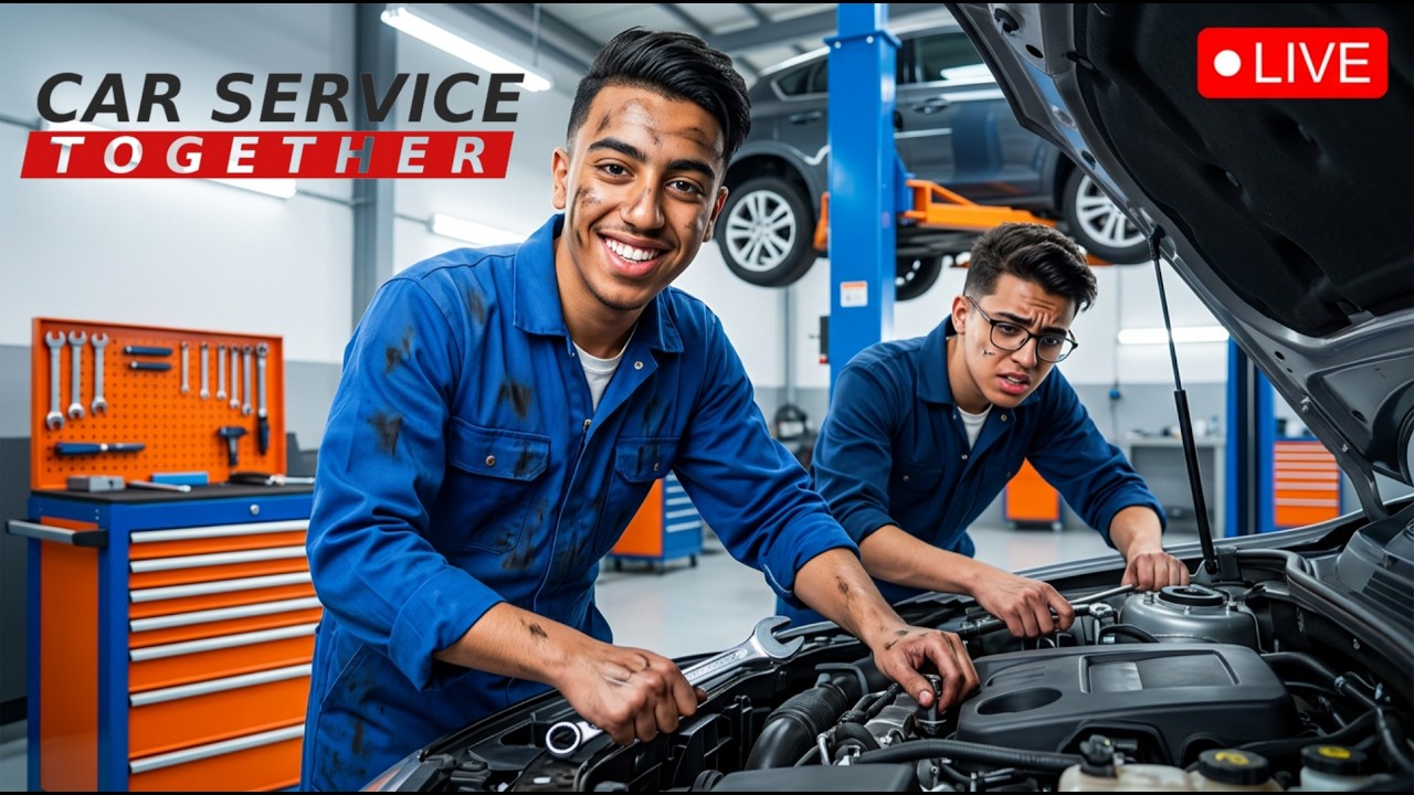 عشت أنا و صديقي👥 حيات الميكانيكي في لعبة 🎮 | Car Service Together 🔧