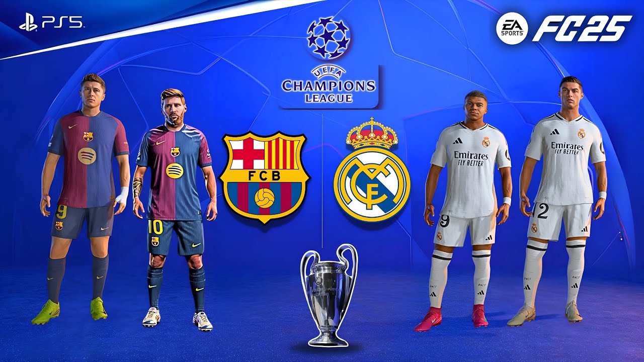FC 25 - Real Madrid vs Barcelona | UEFA Champions League Final | C. Ronaldo vs L. Messi epic battle
