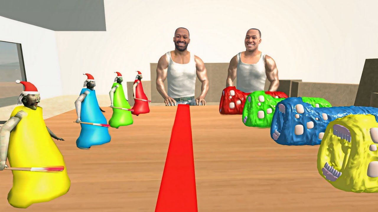 Tiny Colourful Train Eater Vs Tiny Colourful Granny In INDIAN BIKES DRIVING 3D