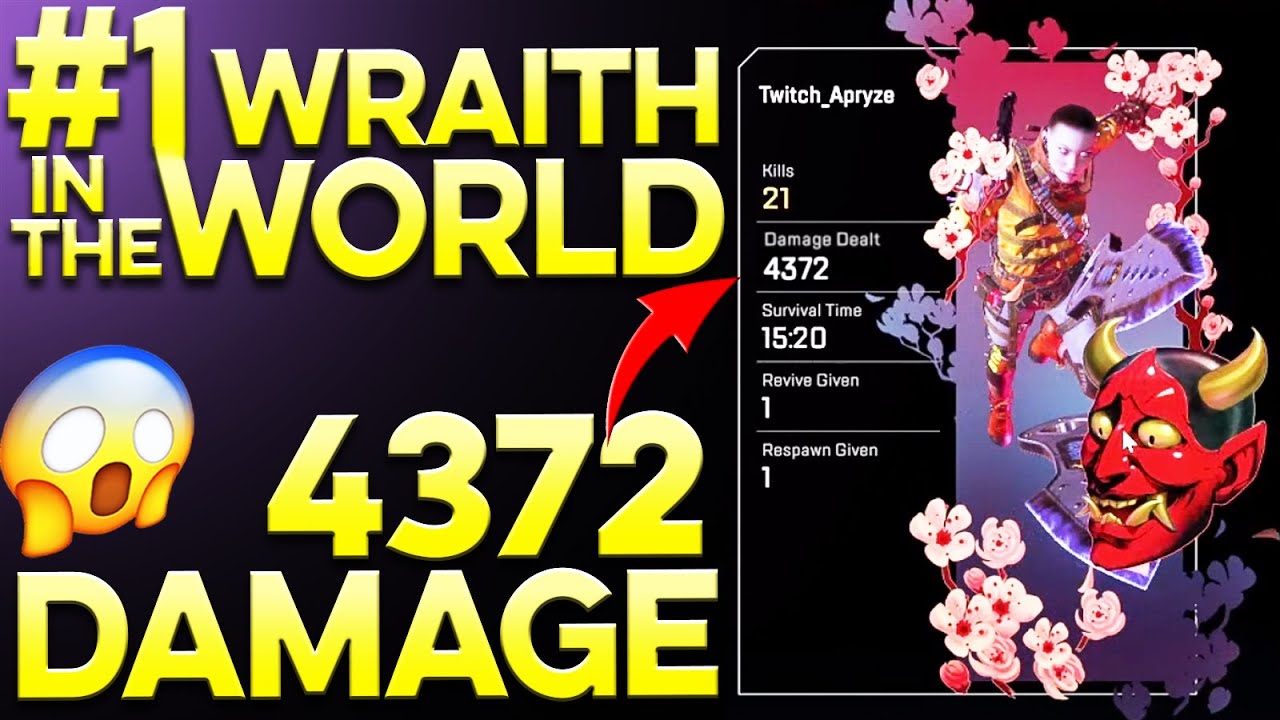 #1 WRAITH IN THE WORLD DROPS 4372 DAMAGE | APEX LEGENDS