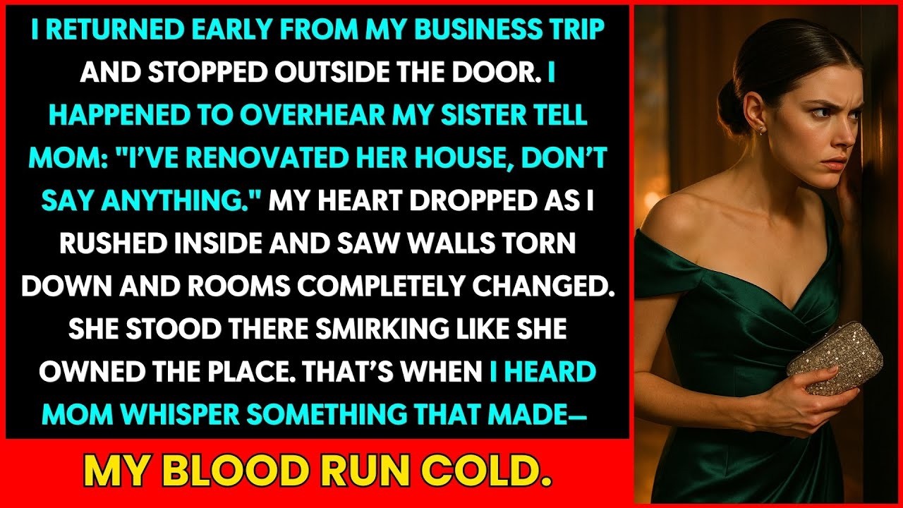 I Returned From a Business Trip and Overheard My Sister Tell Mom: I’ve Renovated Her House, Don’t...