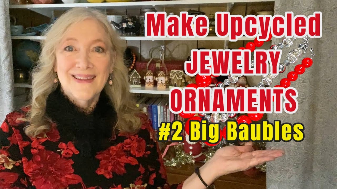 2of5 Make UPCYCLED Beaded Jewelry Icicle CHRISTMAS ORNAMENTS ❤️ DIY Tutorial