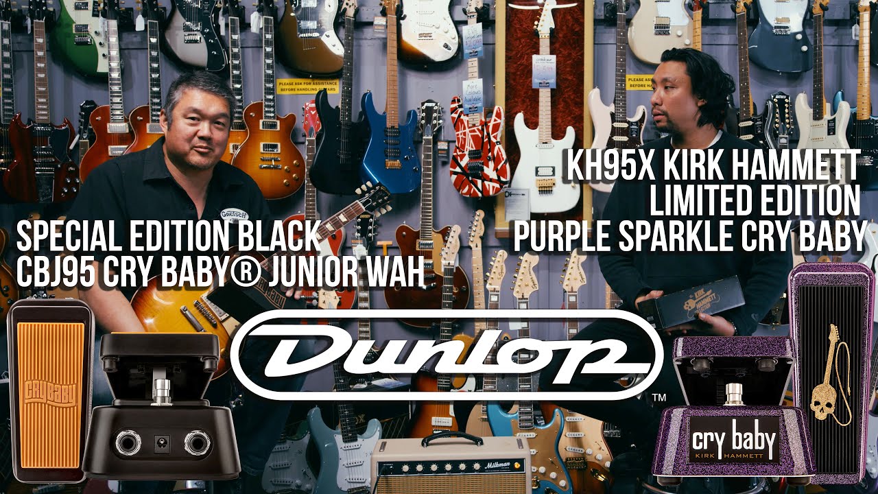 Jim Dunlop Ltd Ed Cry Baby Jr & Kirk Hammett Signature Purple Sparkle Wah