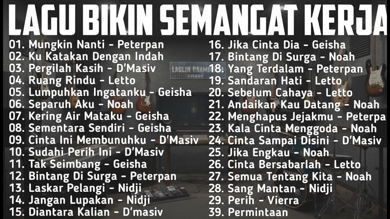 LAGU SANTAI BUAT KERJA🎧🌹Lagu Pop Hits Indonesia Tahun 2000an _ MUNGKIN NANTI - PETERPAN #lagupoprock