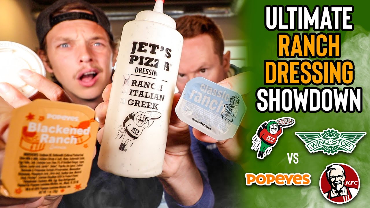 The Ultimate Ranch Dressing Showdown | Jet's vs Wingstop vs Popeye's vs KFC | *BLIND TASTE TEST*
