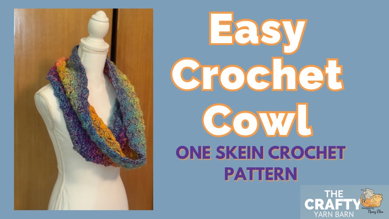 Easy Crochet Cowl for Beginners | One Skein Project