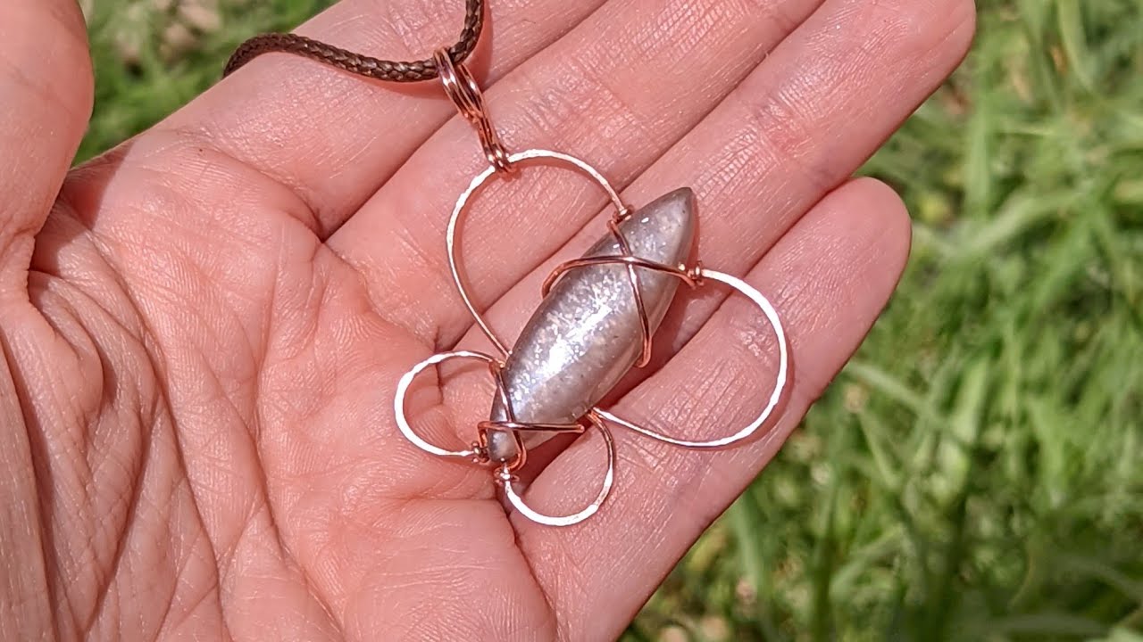 Butterfly Wire Wrapped Cabochon Pendant Tutorial