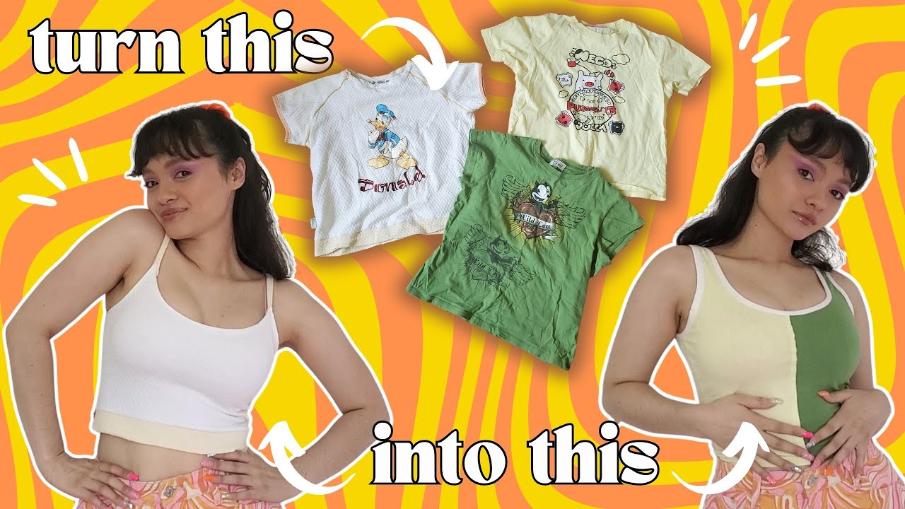 how to transform old t-shirts into tank tops :: upcycle with judie 🌱