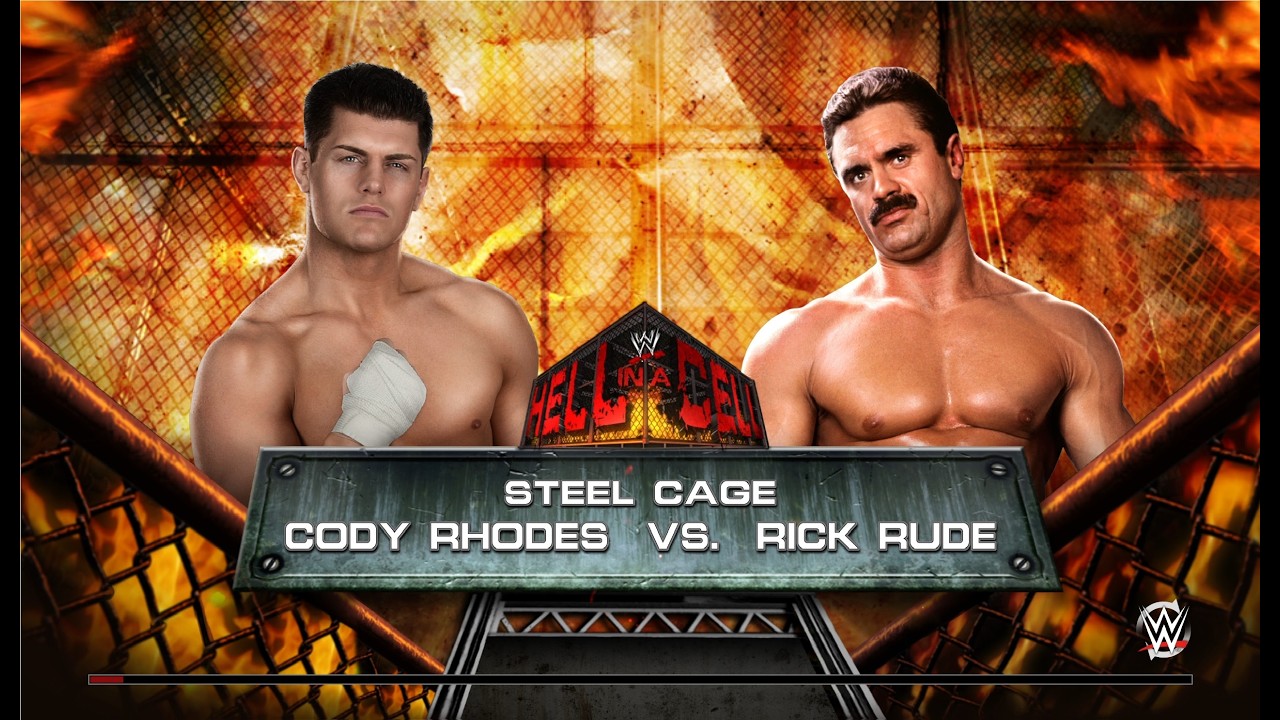 WWE 2k15 Личное первенство по правилам Steel Cage первый этап Cody Rhodes - Rick Rude