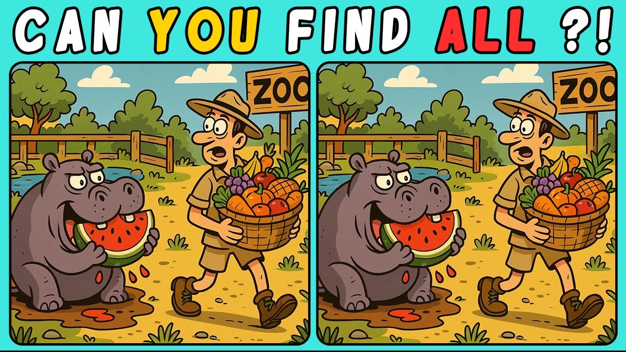 💣Spot the difference: Are You Smart!? brain break games for kids! ( find difference #255 )