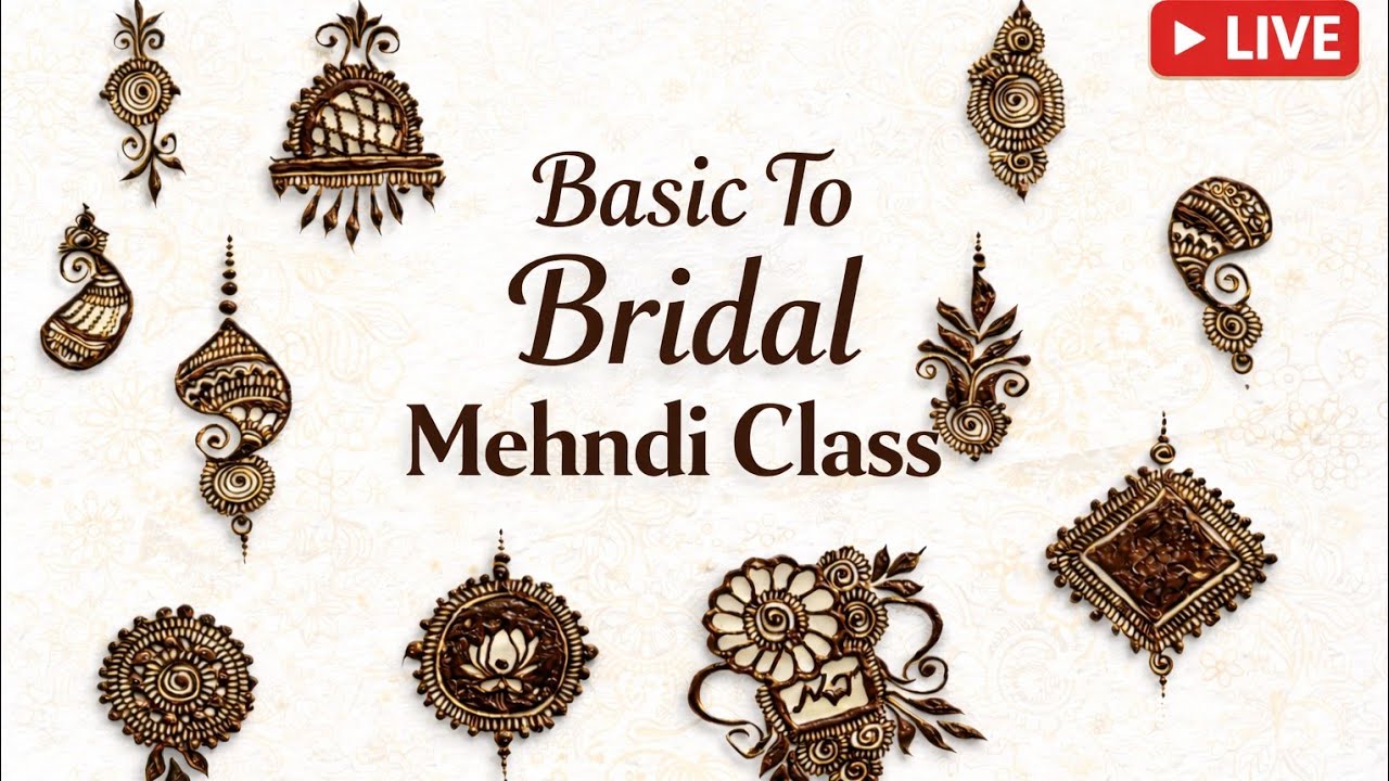 Basic to bridal mehndi class 13 😍🥰🤩❤️ 