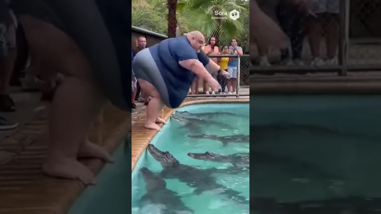 Jump into a pool full of hungry crocodiles!😵⚠️