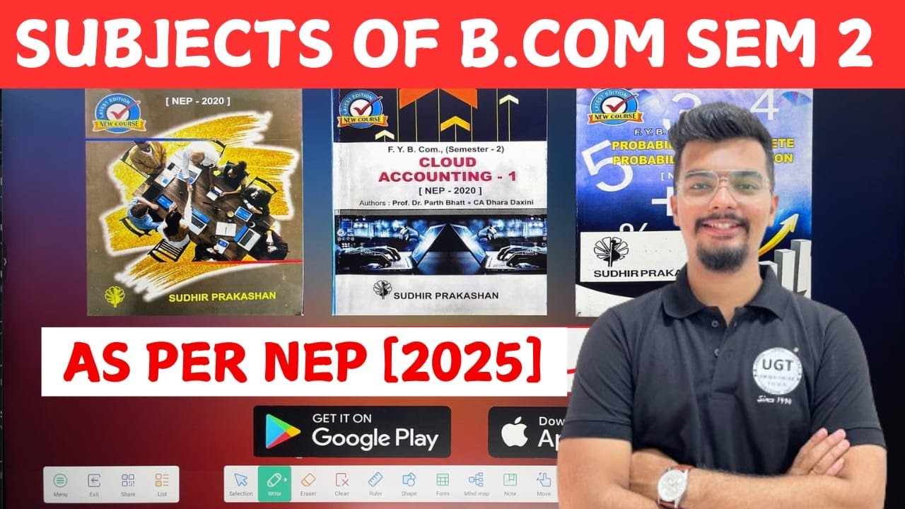 Subjects of BCOM Sem 2 NEP 2020 | FY BCOM | New Syllabus 2024-25 | Bcom Sem 2 NEP | UGT