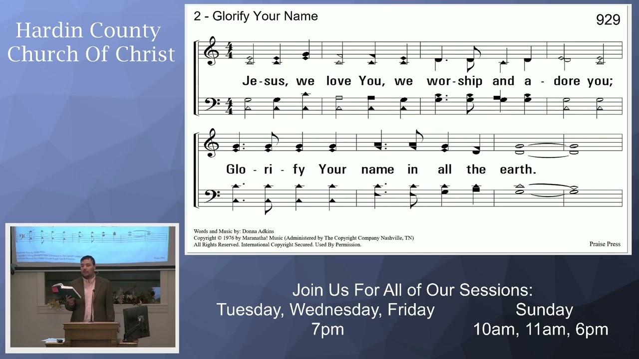 Glorify your name congregational singing
