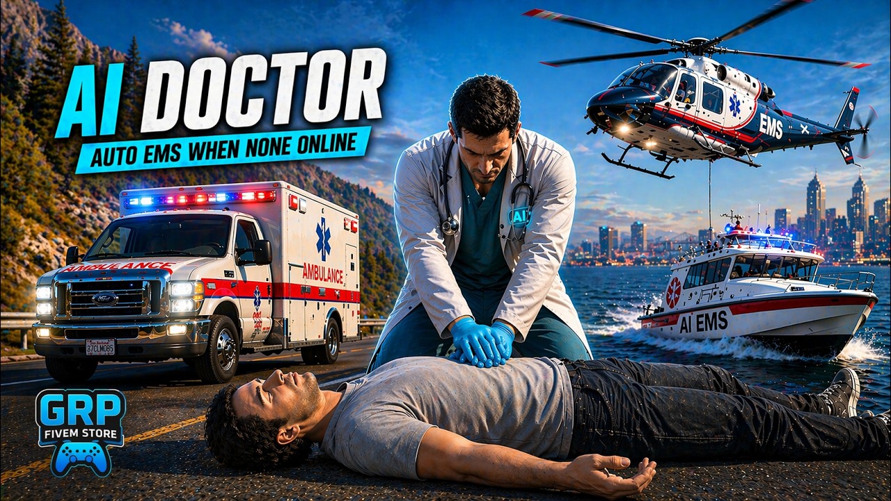 Advanced AI Doctor System for FiveM - Car, Heli, Boat, Submarine & Hospital Rescue