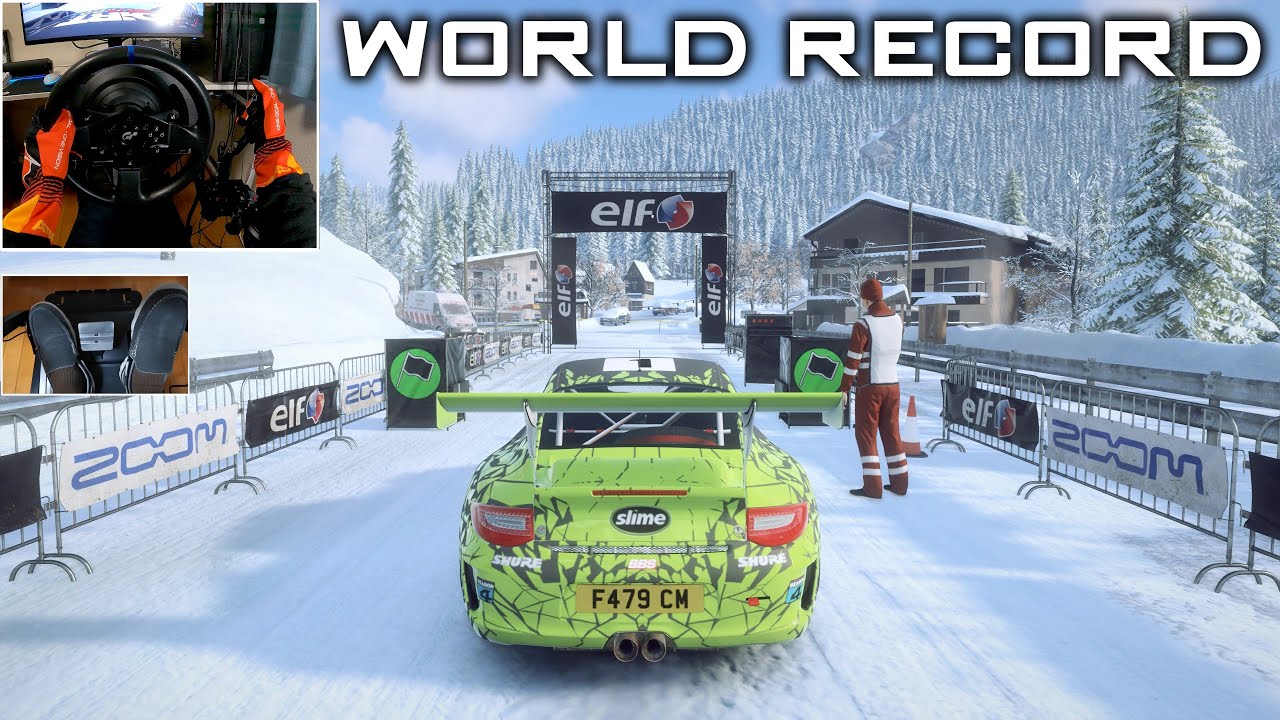 [Мировой рекорд] Porsche 911 RGT (Коль-де-Турини) | DiRT Rally 2.0 | T300RS + TH8A