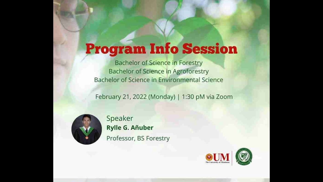 UM INFO SESSION | BS Forestry, BS Agroforestry, and BS Environmental Science