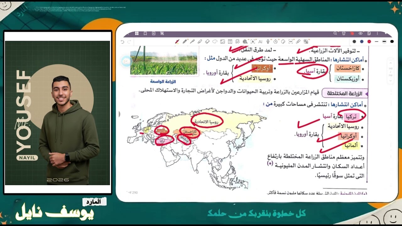 النشاط الزراعي في قارتي اسيا و اوروبا 2ع ترم 2