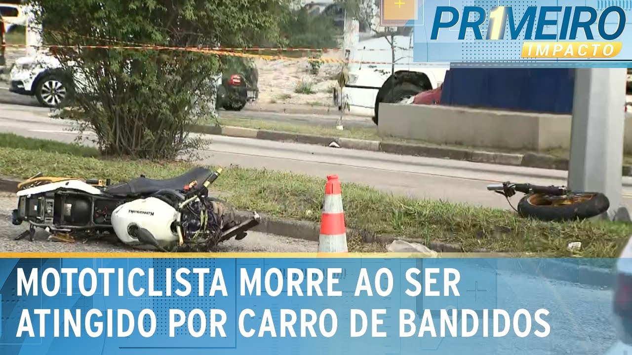 Bandidos roubam carro, vão para balada e atropelam motociclista | Primeiro Impacto (07/10/24)