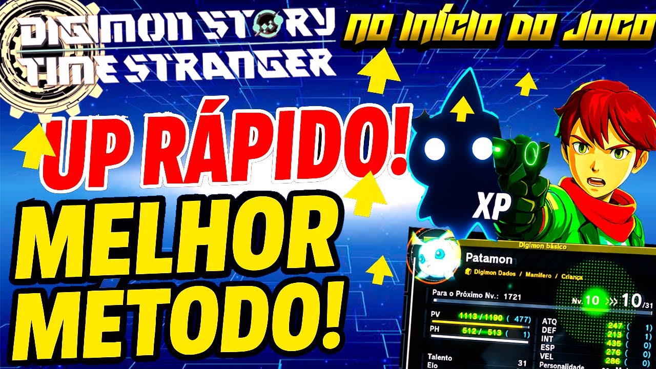 Melhor GUIA - Subir LEVEL Rápido Digimon Story Time Stranger!
