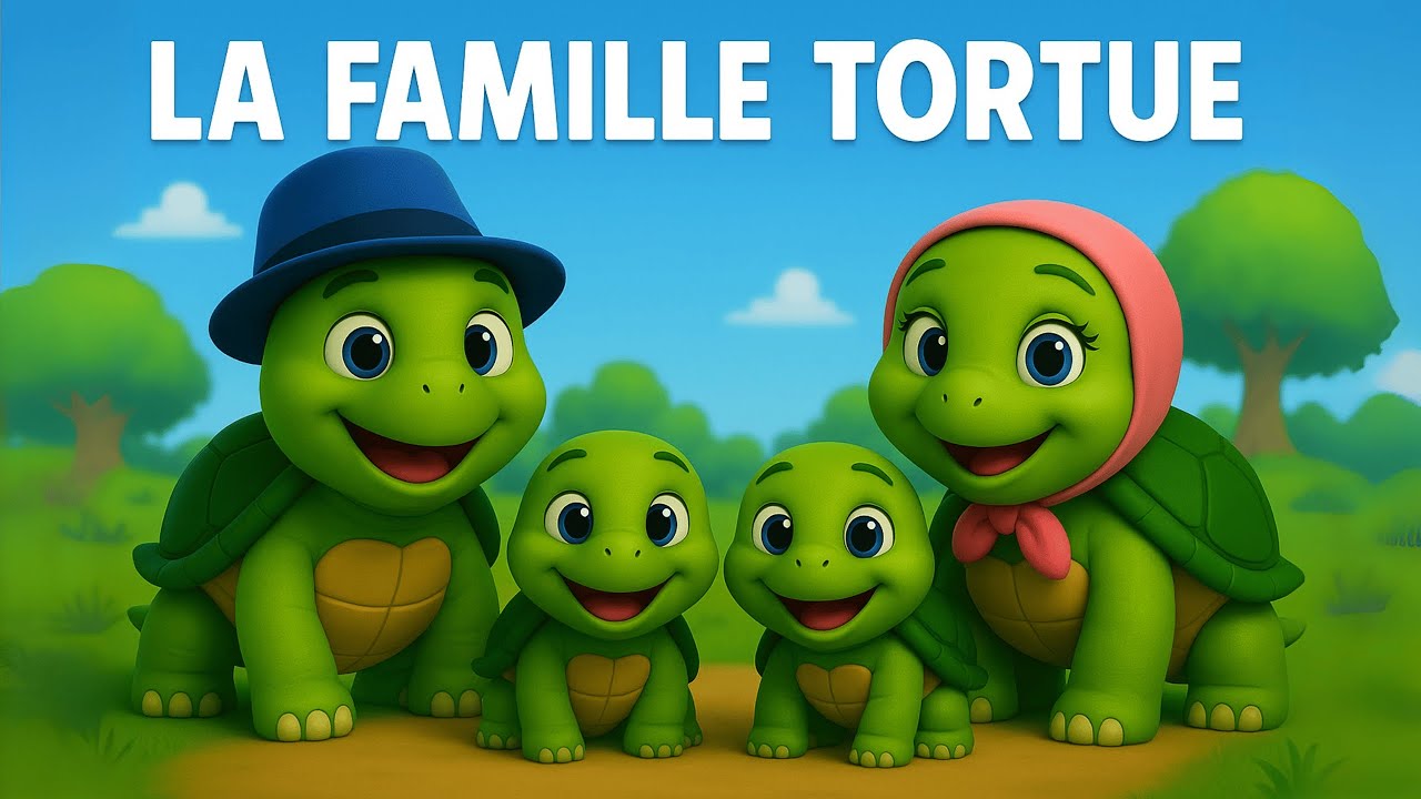 La Famille Tortue 🐢🐭 - Chanson pour Enfants | Comptine Amusante et Éducative