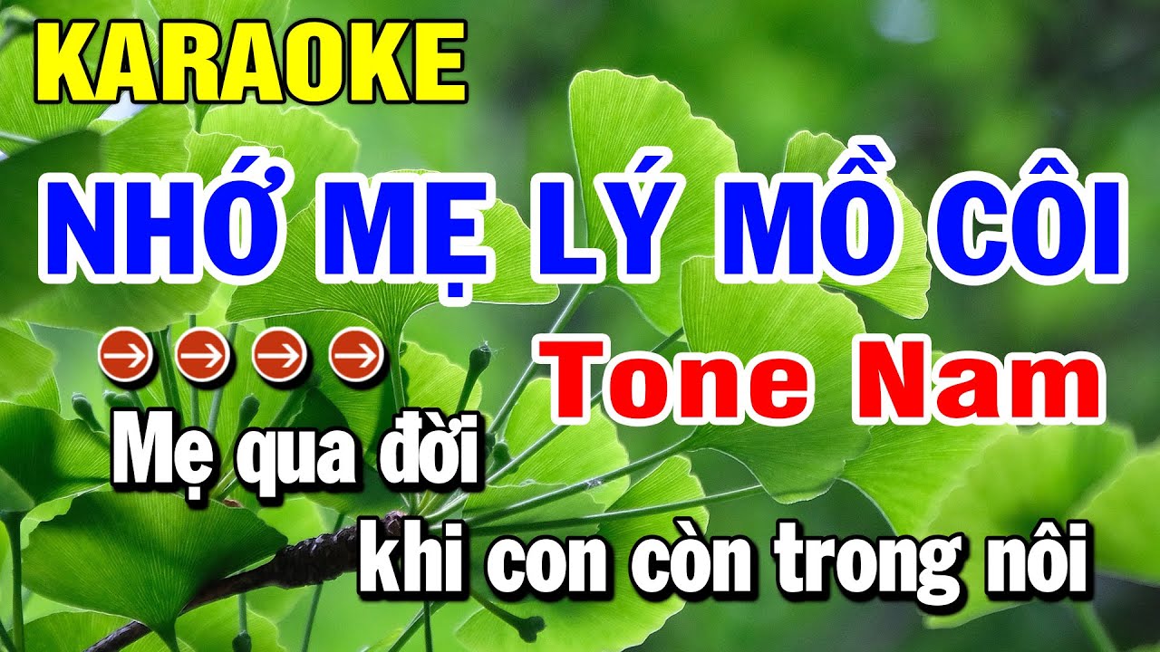 Karaoke Nhớ Mẹ Lý Mồ Côi Nhạc Sống Tone Nam | Huỳnh Lê