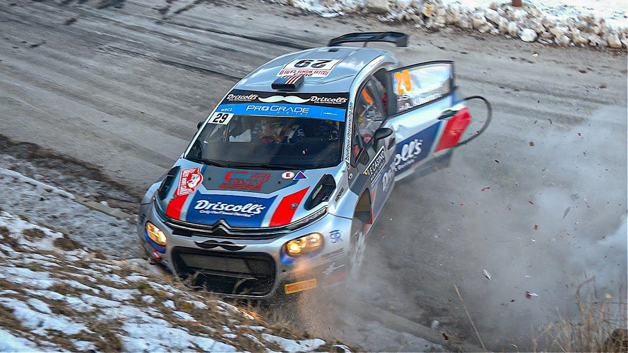 WRC Rallye Monte Carlo 2023 | Flatout, Big Crash, Jumps & crazy fans