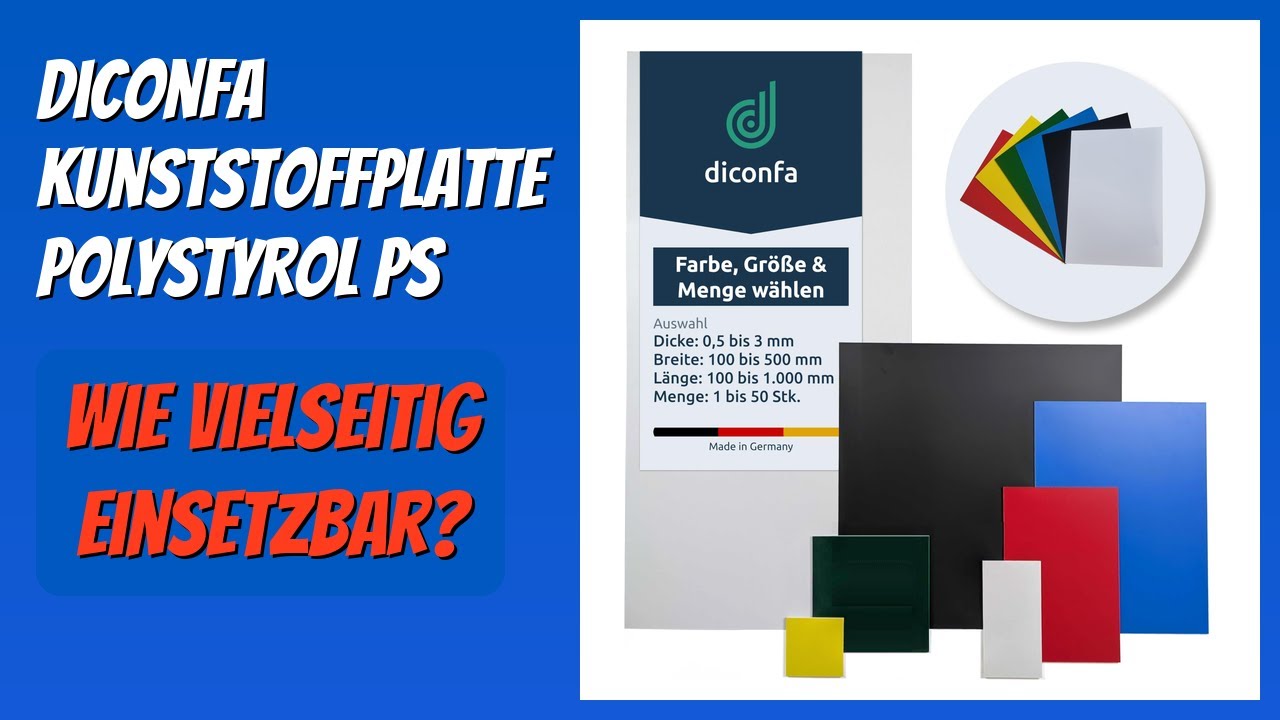 BEWERTUNG (2026): diconfa Kunststoffplatte Polystyrol PS. Infos
