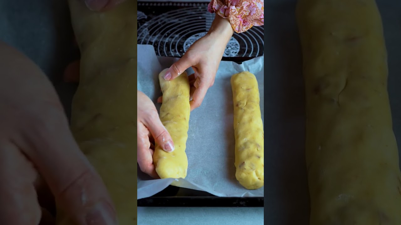 🍪Kıtır Kıtır Bademli Biscotti (Cantucci) Italyan kurabiyesi. #kurabiye #shorts #biscotti