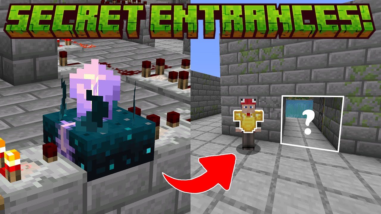 Top 20 SECRET ENTRANCES in MINECRAFT!