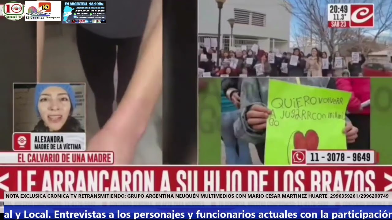 ALEXANDRA SABIO NOTA EXCLUSIVA EN CRONICA TV RETRANSMITIDA POR CADENA ARGENTINA DE RADIOS Y TV NQN