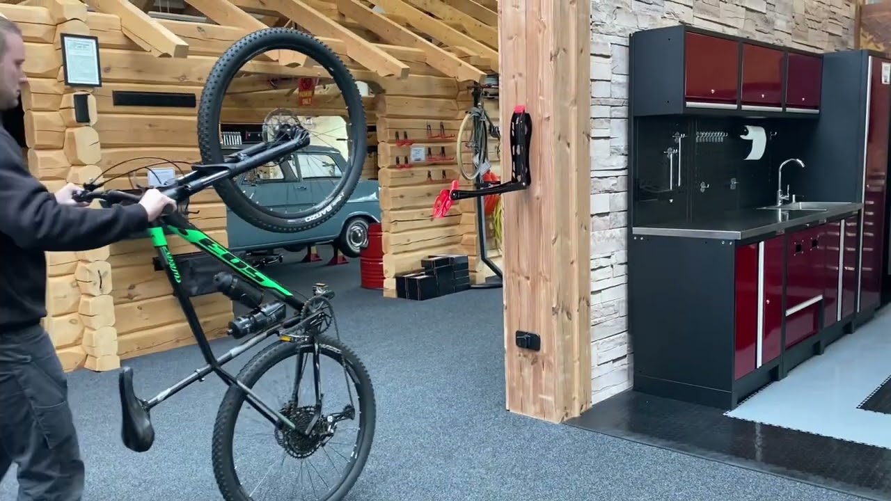 Wandhouder voor fiets &ndash; fiets ophangen aan muur &ndash; draaibaar en inklapbaar - Powerplustools