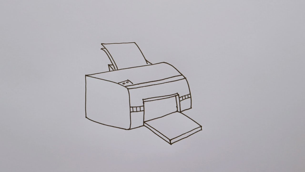 how to draw printer 🖨️ drawing easy step for beginners