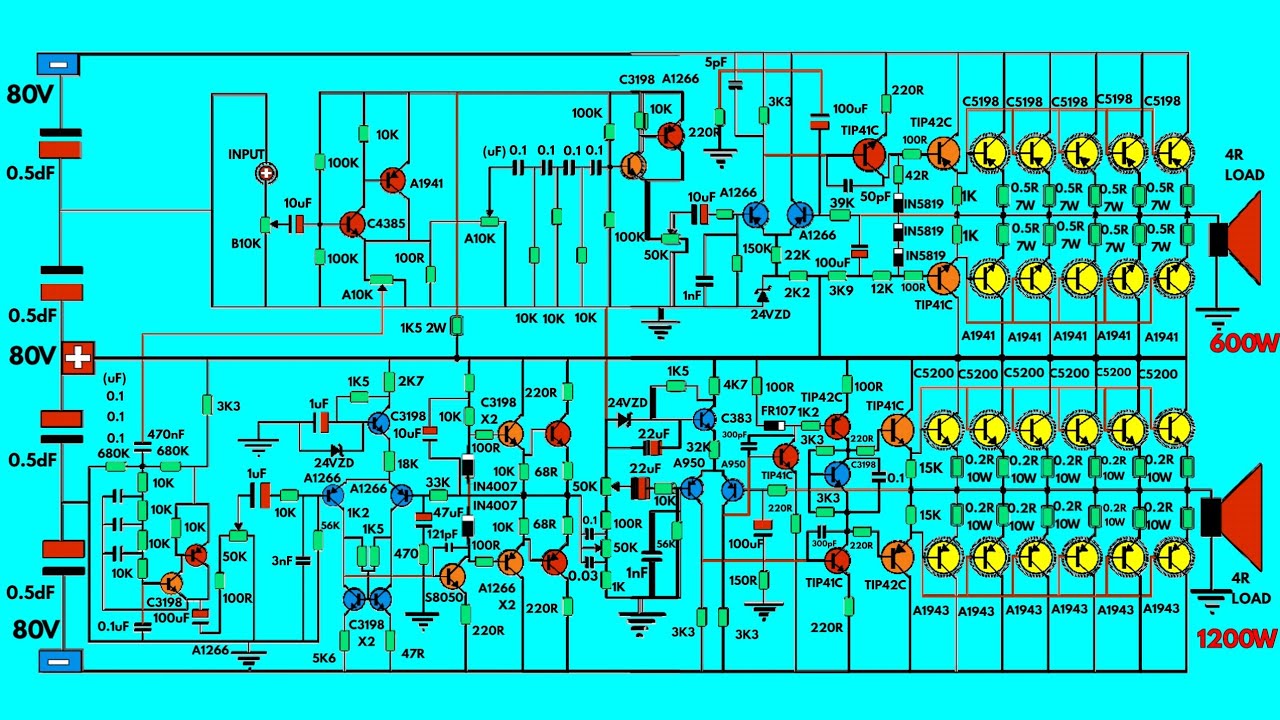AMAZING POWERFUL PUBLIC ADDRESS SYSTEM 1800W FULL RANGE SYSTEM AMPLIFIER MAKING (1903)