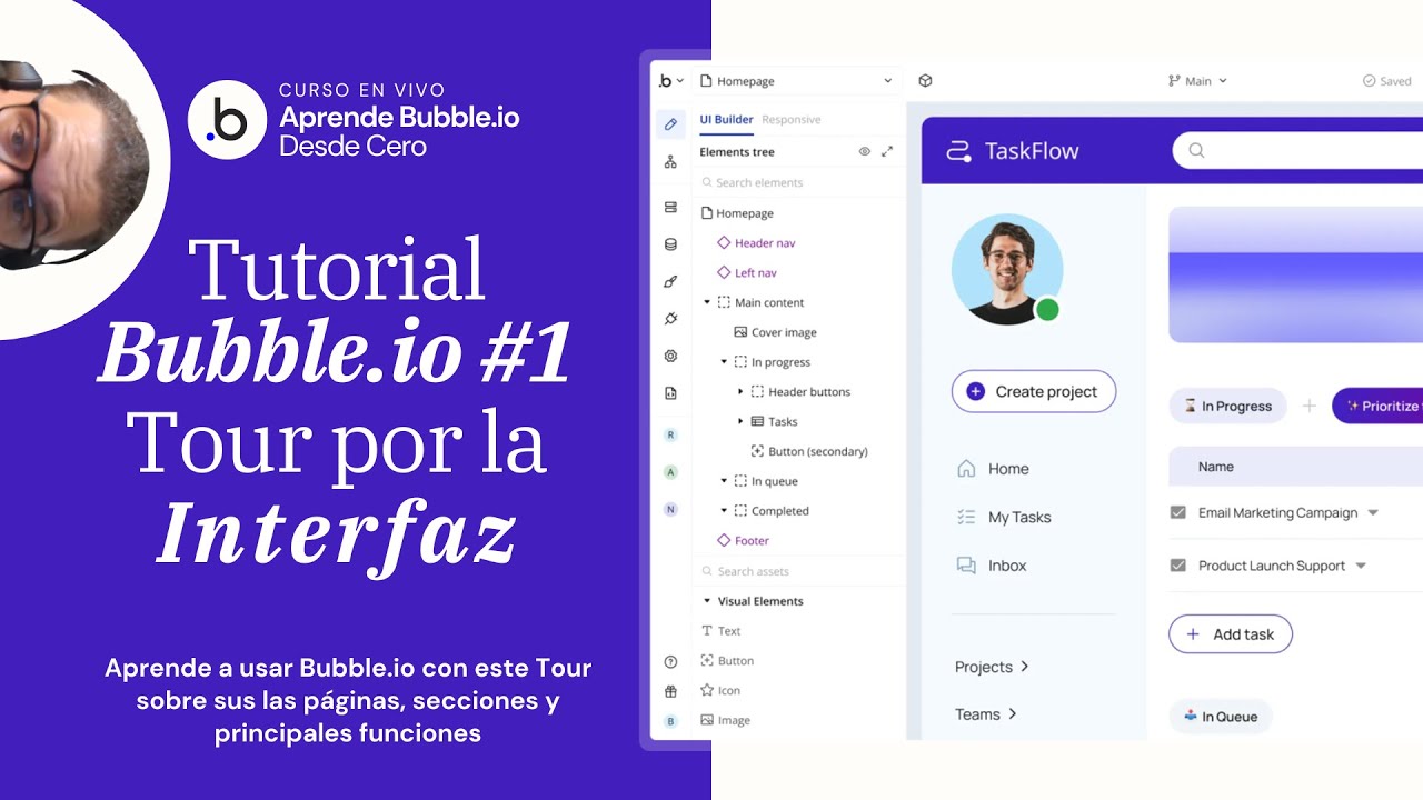 Bubble.io Tutorial #1: Interfaz y Funciones Principales