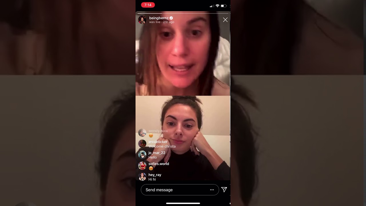 Hannah Berner/Paige Desorbo Instagram Live 3/27/20
