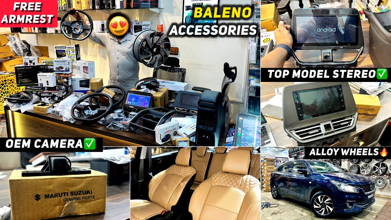 BALENO 2025 ACCESSORIES WITH PRICING🔥| Free ArmRest, Alloy Wheel, OEM Camera | BALENO MODIFIED