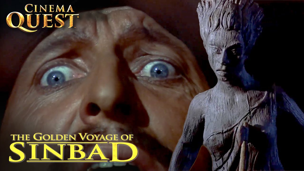 The Golden Voyage Of Sinbad | Wooden Siren Head Attacks Ship  | Cinema Quest