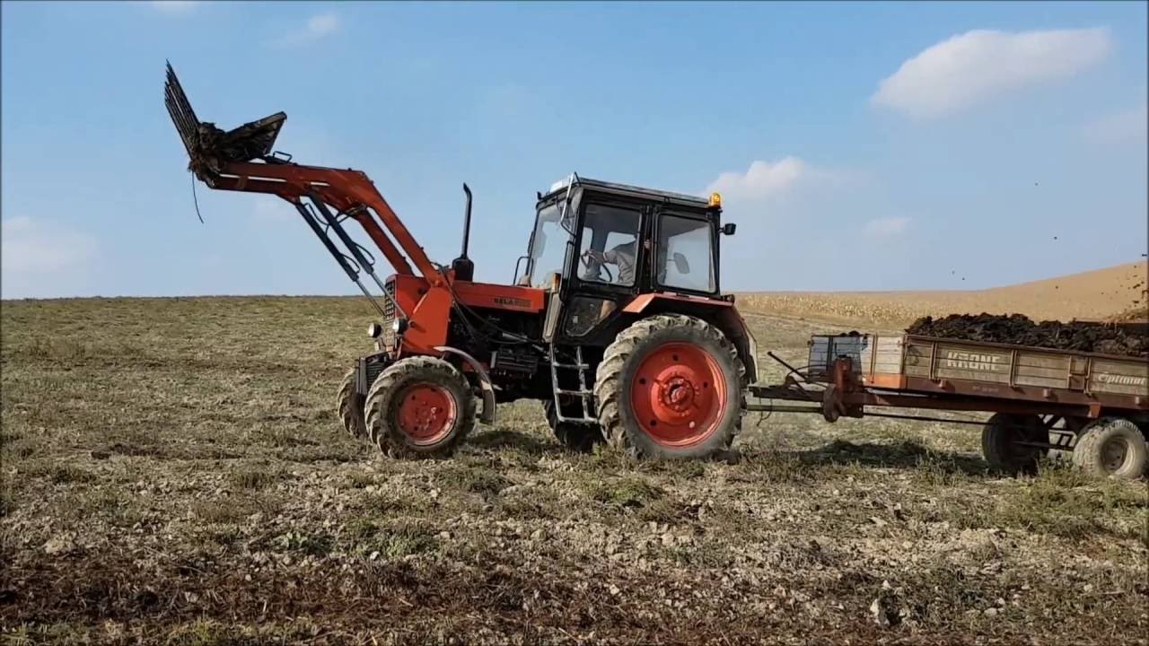 Szervestrágya szórás - Manure spreading