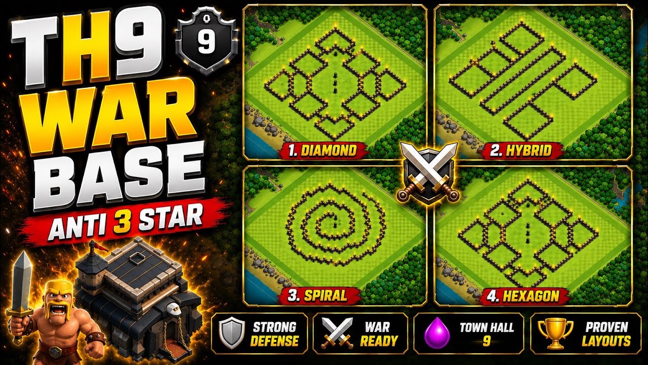 TH9 WAR BASE | BEST TH9 WAR BASE 2026 | CLASH OF CLANS |