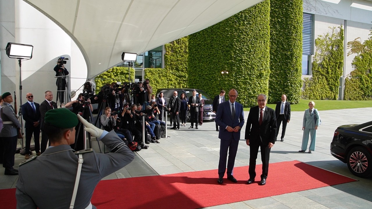 Swiss Federal President Guy Parmelin, meeting with Federal Chancellor Friedrich Merz