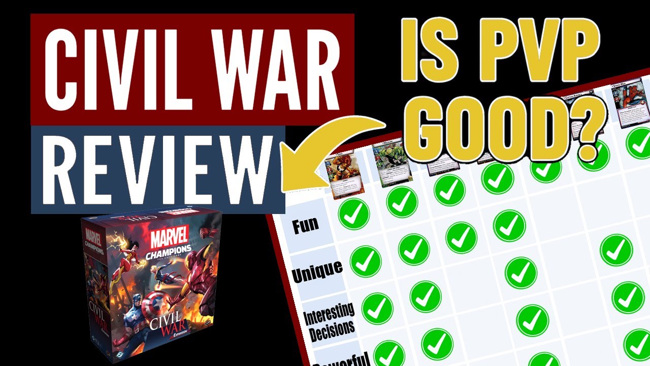 CIVIL WAR REVIEW for MARVEL CHAMPIONS & My Thoughts on PVP