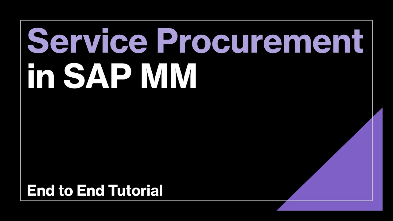 Service Purchase Order in SAP MM | Item Category 