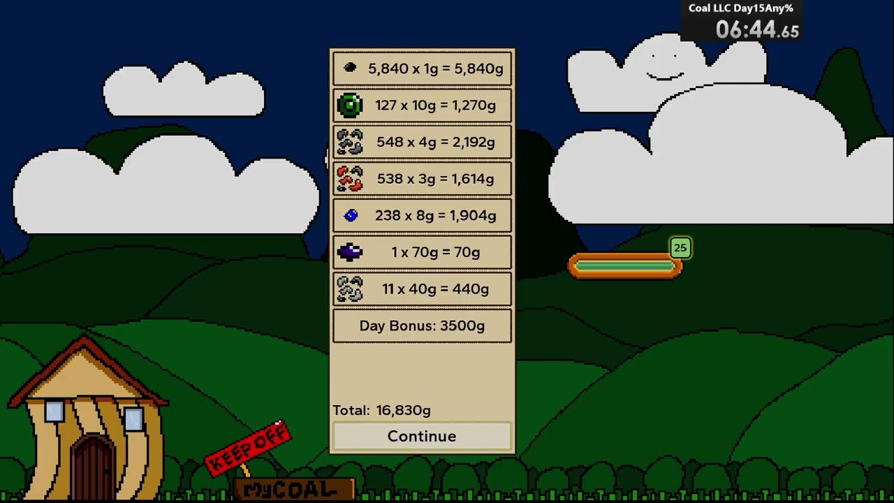 [Speedrun] Coal LLC - 14:09.72 Day15NoChest%