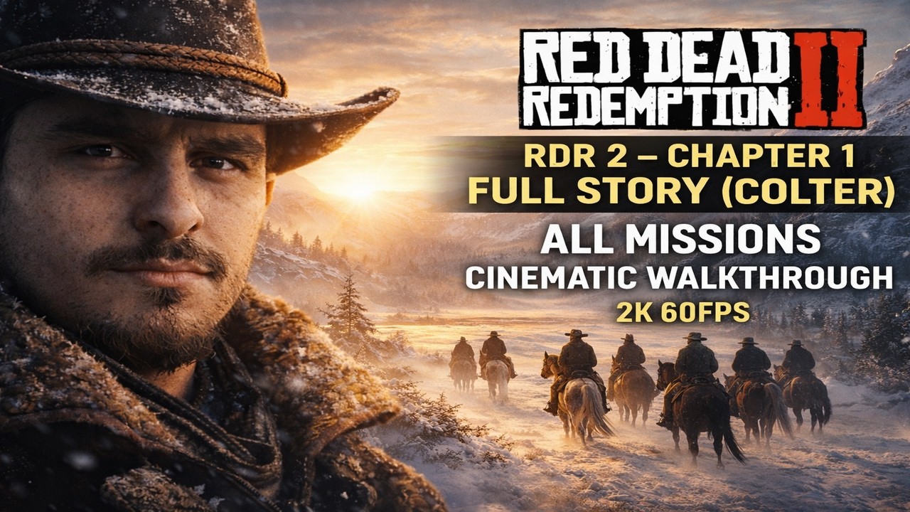 RDR 2 – Chapter 1 FULL STORY (Colter) | All Missions Cinematic Walkthrough 2K 60FPS